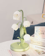 Bell Orchid | Lily of the Valley Table Lamp, Flower Bedside Lamp, Green Floral Night Light