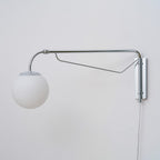 Bellman | Plug In Swing Arm Wall Lamp, Adjustable Globe Wall Sconce for Bedside Reading and Desk