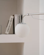 Bellman | Plug In Swing Arm Wall Lamp, Adjustable Globe Wall Sconce for Bedside Reading and Desk