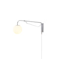Bellman | Plug In Swing Arm Wall Lamp, Adjustable Globe Wall Sconce for Bedside Reading and Desk
