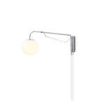 Bellman | Plug In Swing Arm Wall Lamp, Adjustable Globe Wall Sconce for Bedside Reading and Desk