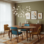 Glimmer | Firefly LED Chandelier, Modern Branch Chandelier, Dimmable Black Ceiling Light for Dining Room