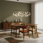 Glimmer | Firefly LED Chandelier, Modern Branch Chandelier, Dimmable Black Ceiling Light for Dining Room