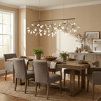 Glimmer | Firefly LED Chandelier, Modern Branch Chandelier, Dimmable Black Ceiling Light for Dining Room