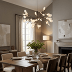 Glimmer | Firefly LED Chandelier, Modern Branch Chandelier, Dimmable Black Ceiling Light for Dining Room