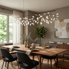 Glimmer | Firefly LED Chandelier, Modern Branch Chandelier, Dimmable Black Ceiling Light for Dining Room
