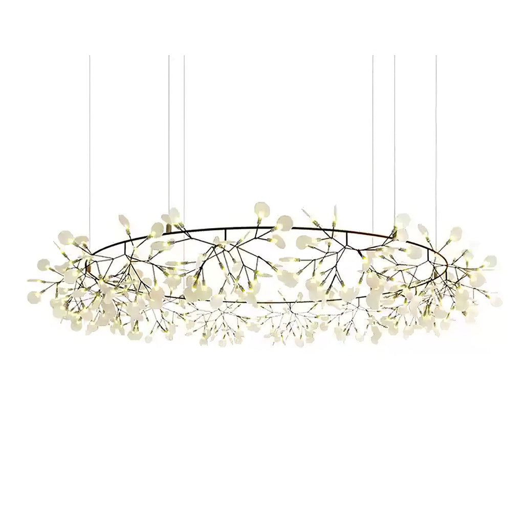 Glimmer | Firefly LED Chandelier, Modern Branch Chandelier, Dimmable Black Ceiling Light for Dining Room
