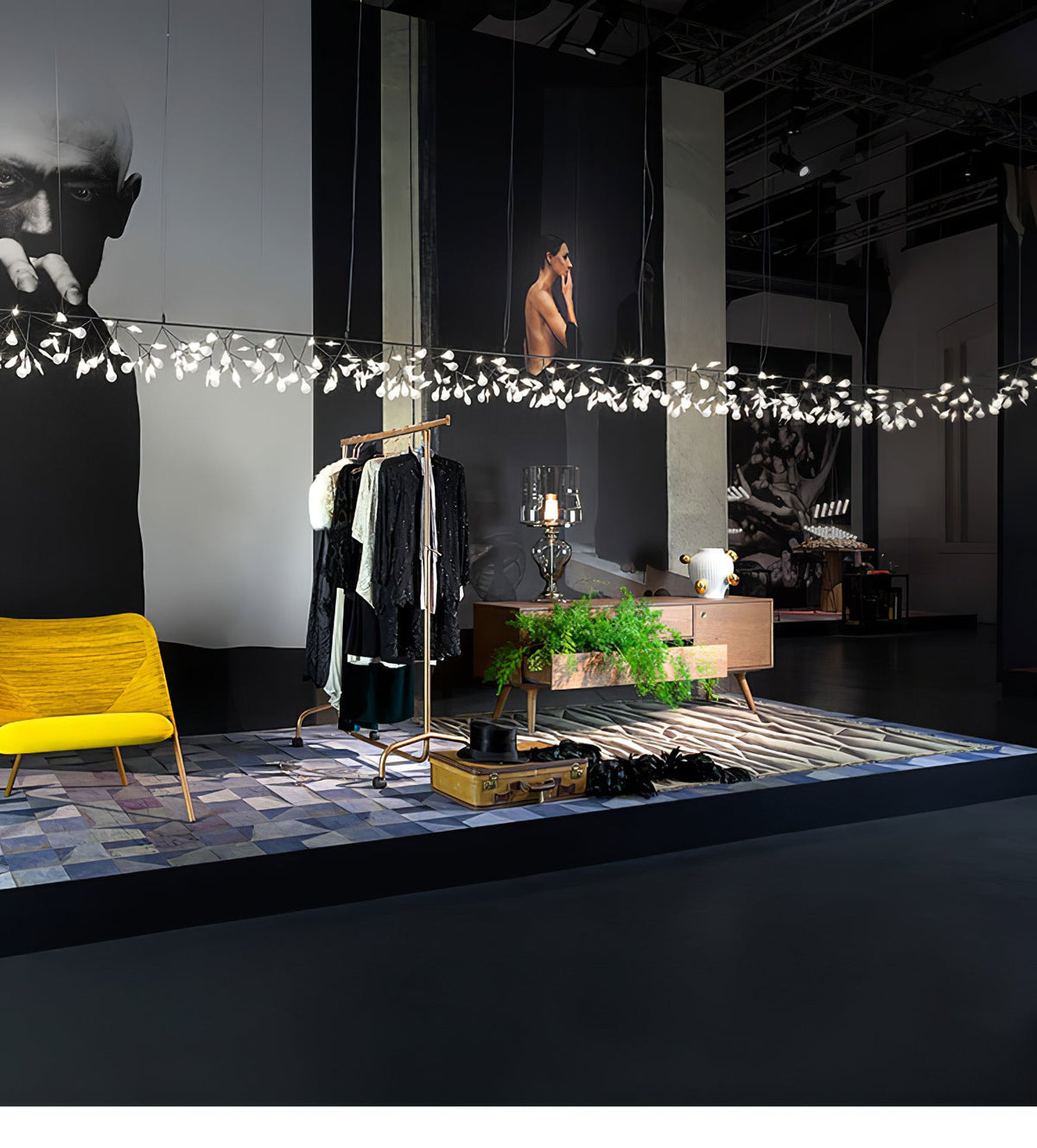Glimmer | Firefly LED Chandelier, Modern Branch Chandelier, Dimmable Black Ceiling Light for Dining Room