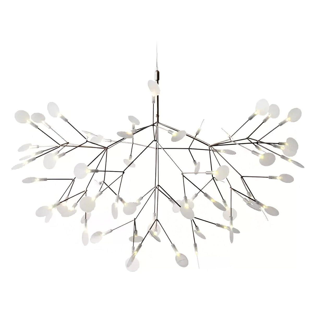 Glimmer | Firefly LED Chandelier, Modern Branch Chandelier, Dimmable Black Ceiling Light for Dining Room