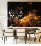 Glimmer | Firefly LED Chandelier, Modern Branch Chandelier, Dimmable Black Ceiling Light for Dining Room