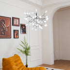 Glimmer | Firefly LED Chandelier, Modern Branch Chandelier, Dimmable Black Ceiling Light for Dining Room