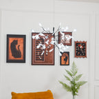 Glimmer | Firefly LED Chandelier, Modern Branch Chandelier, Dimmable Black Ceiling Light for Dining Room