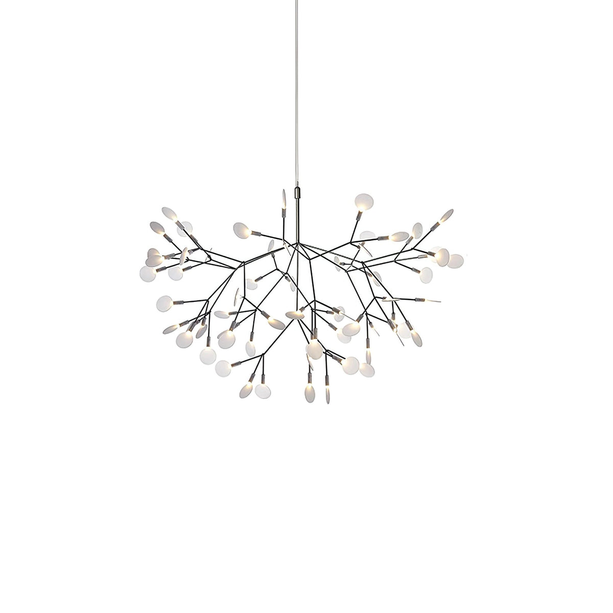 Glimmer | Firefly LED Chandelier, Modern Branch Chandelier, Dimmable Black Ceiling Light for Dining Room