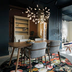 Glimmer | Firefly LED Chandelier, Modern Branch Chandelier, Dimmable Black Ceiling Light for Dining Room