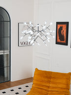 Glimmer | Firefly LED Chandelier, Modern Branch Chandelier, Dimmable Black Ceiling Light for Dining Room