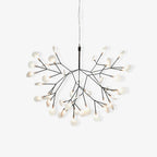 Glimmer | Firefly LED Chandelier, Modern Branch Chandelier, Dimmable Black Ceiling Light for Dining Room
