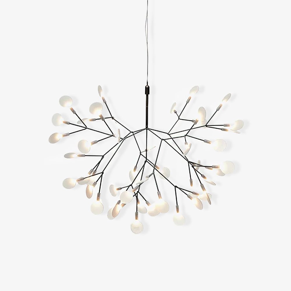 Glimmer | Firefly LED Chandelier, Modern Branch Chandelier, Dimmable Black Ceiling Light for Dining Room