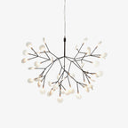 Glimmer | Firefly LED Chandelier, Modern Branch Chandelier, Dimmable Black Ceiling Light for Dining Room