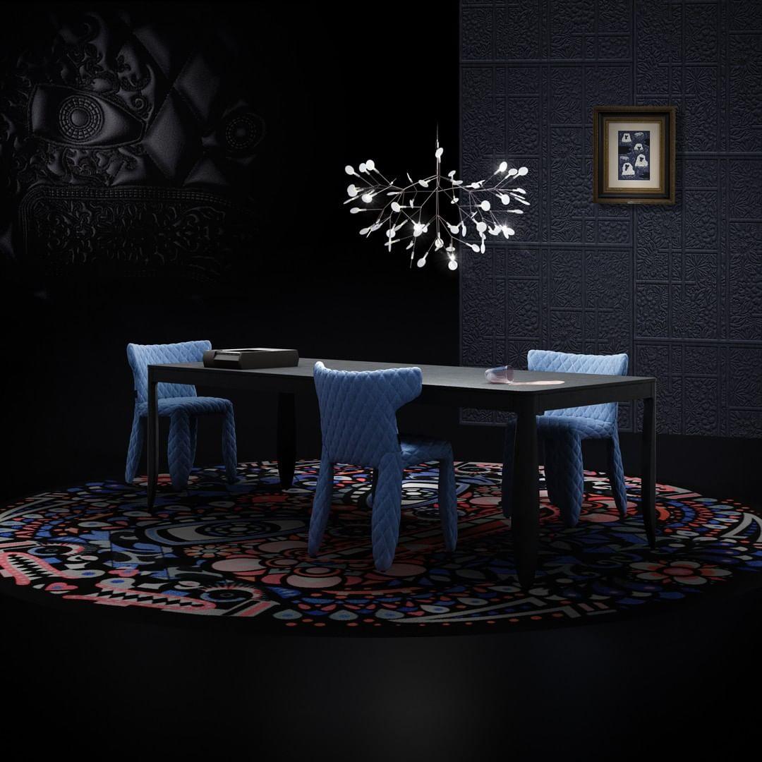 Glimmer | Firefly LED Chandelier, Modern Branch Chandelier, Dimmable Black Ceiling Light for Dining Room