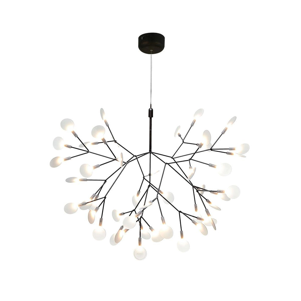 Glimmer | Firefly LED Chandelier, Modern Branch Chandelier, Dimmable Black Ceiling Light for Dining Room