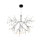Glimmer | Firefly LED Chandelier, Modern Branch Chandelier, Dimmable Black Ceiling Light for Dining Room