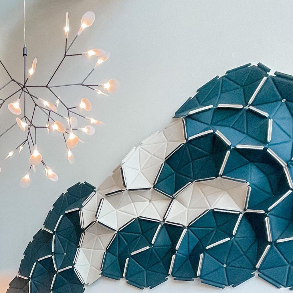 Glimmer | Firefly LED Chandelier, Modern Branch Chandelier, Dimmable Black Ceiling Light for Dining Room
