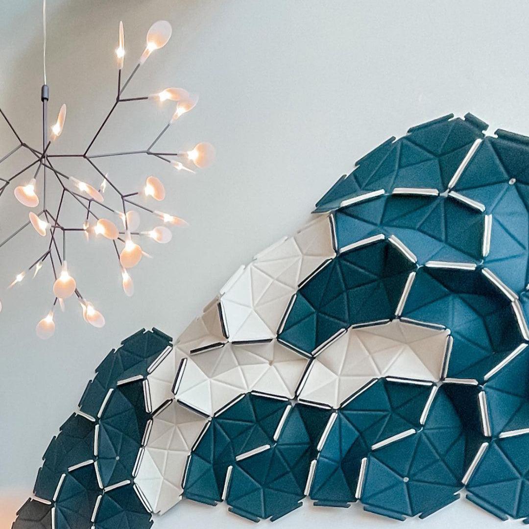Glimmer | Firefly LED Chandelier, Modern Branch Chandelier, Dimmable Black Ceiling Light for Dining Room