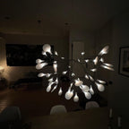 Glimmer | Firefly LED Chandelier, Modern Branch Chandelier, Dimmable Black Ceiling Light for Dining Room