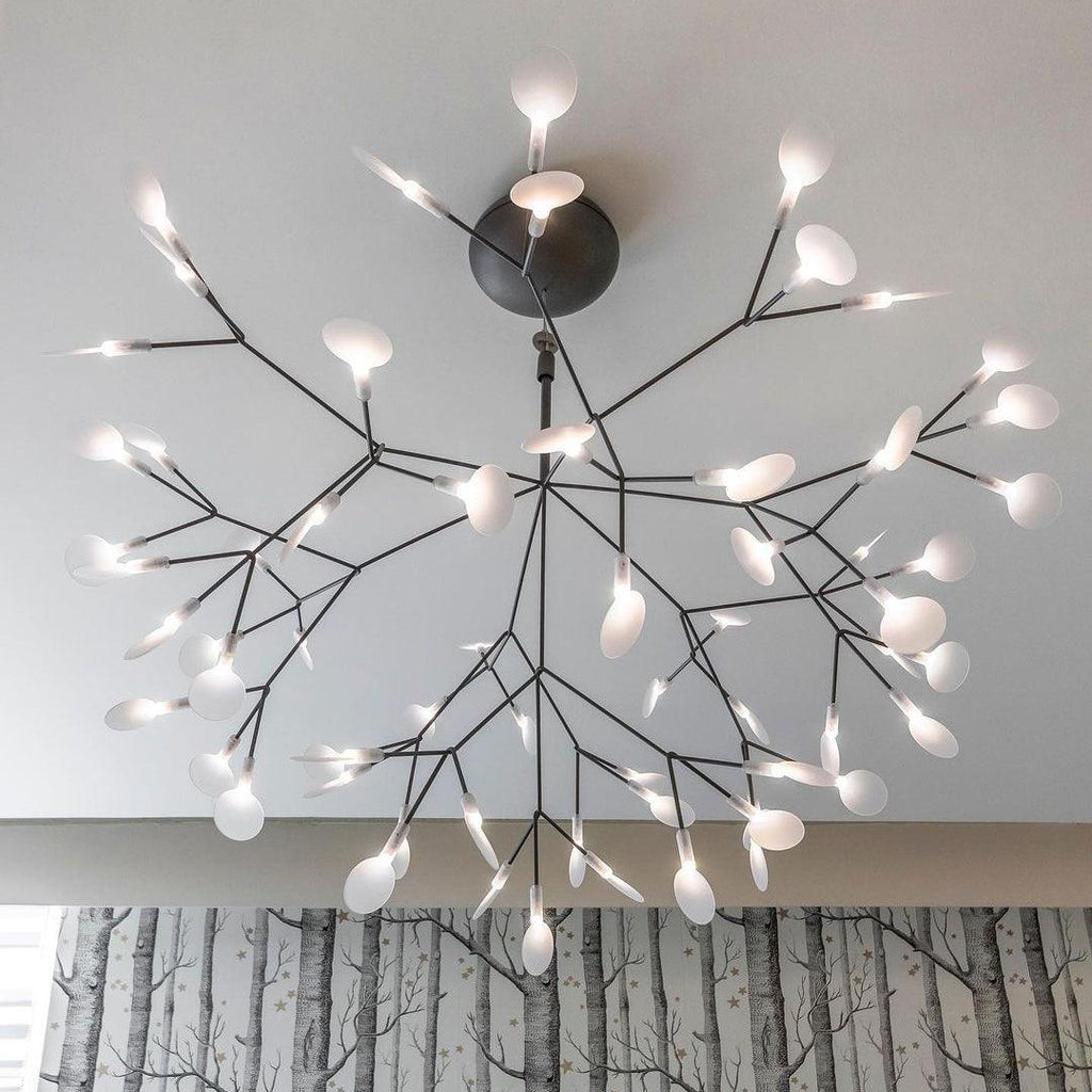 Glimmer | Firefly LED Chandelier, Modern Branch Chandelier, Dimmable Black Ceiling Light for Dining Room