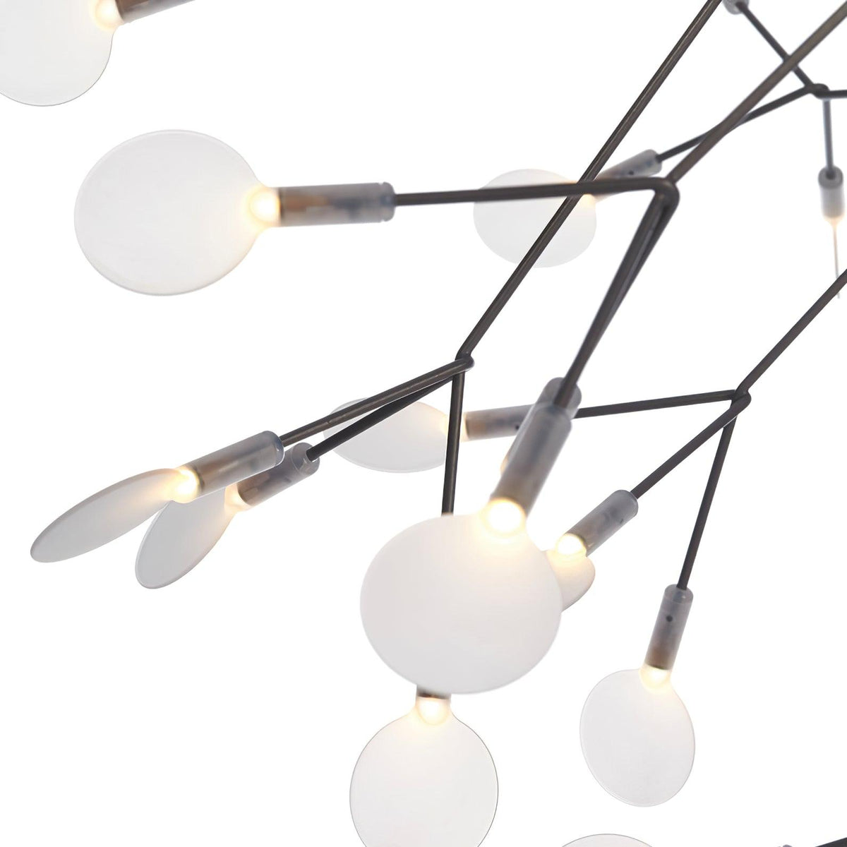 Glimmer | Firefly LED Chandelier, Modern Branch Chandelier, Dimmable Black Ceiling Light for Dining Room