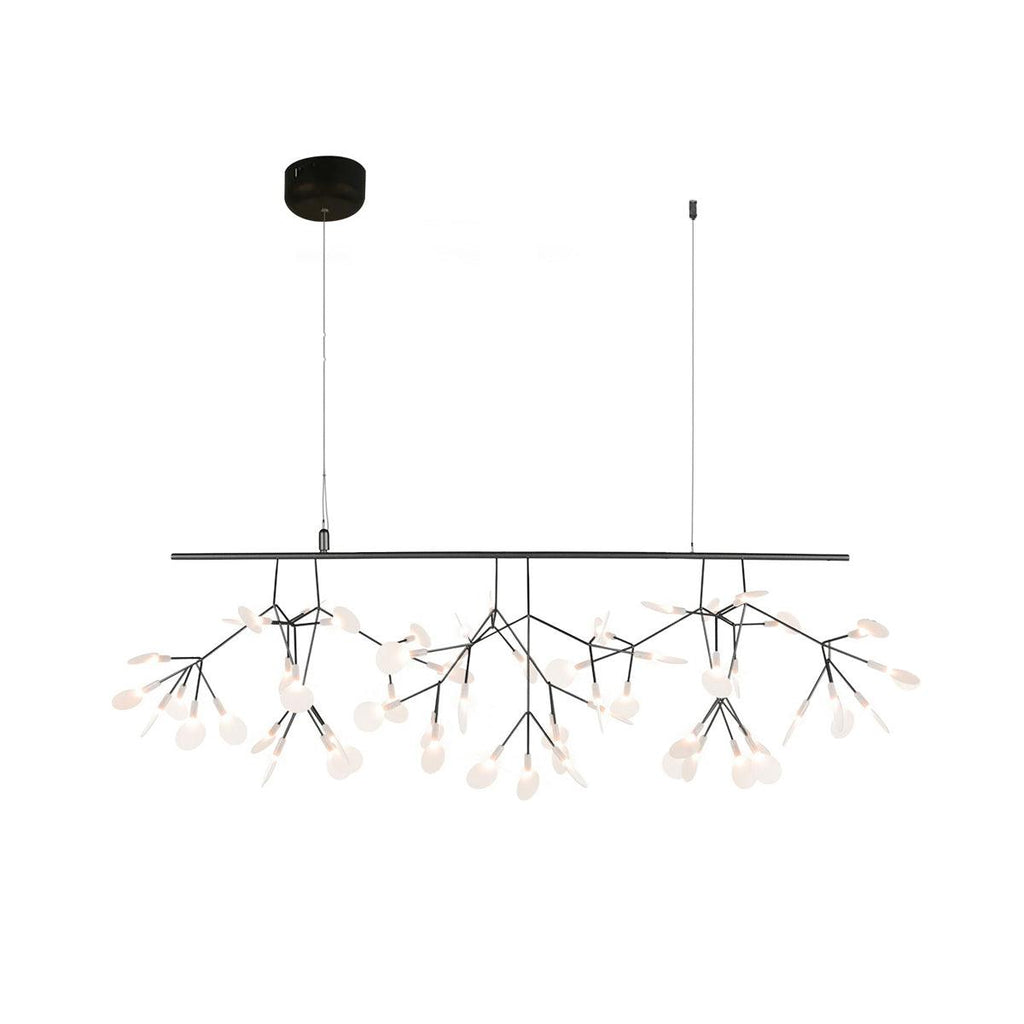 Glimmer | Firefly LED Chandelier, Modern Branch Chandelier, Dimmable Black Ceiling Light for Dining Room