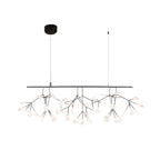 Glimmer | Firefly LED Chandelier, Modern Branch Chandelier, Dimmable Black Ceiling Light for Dining Room