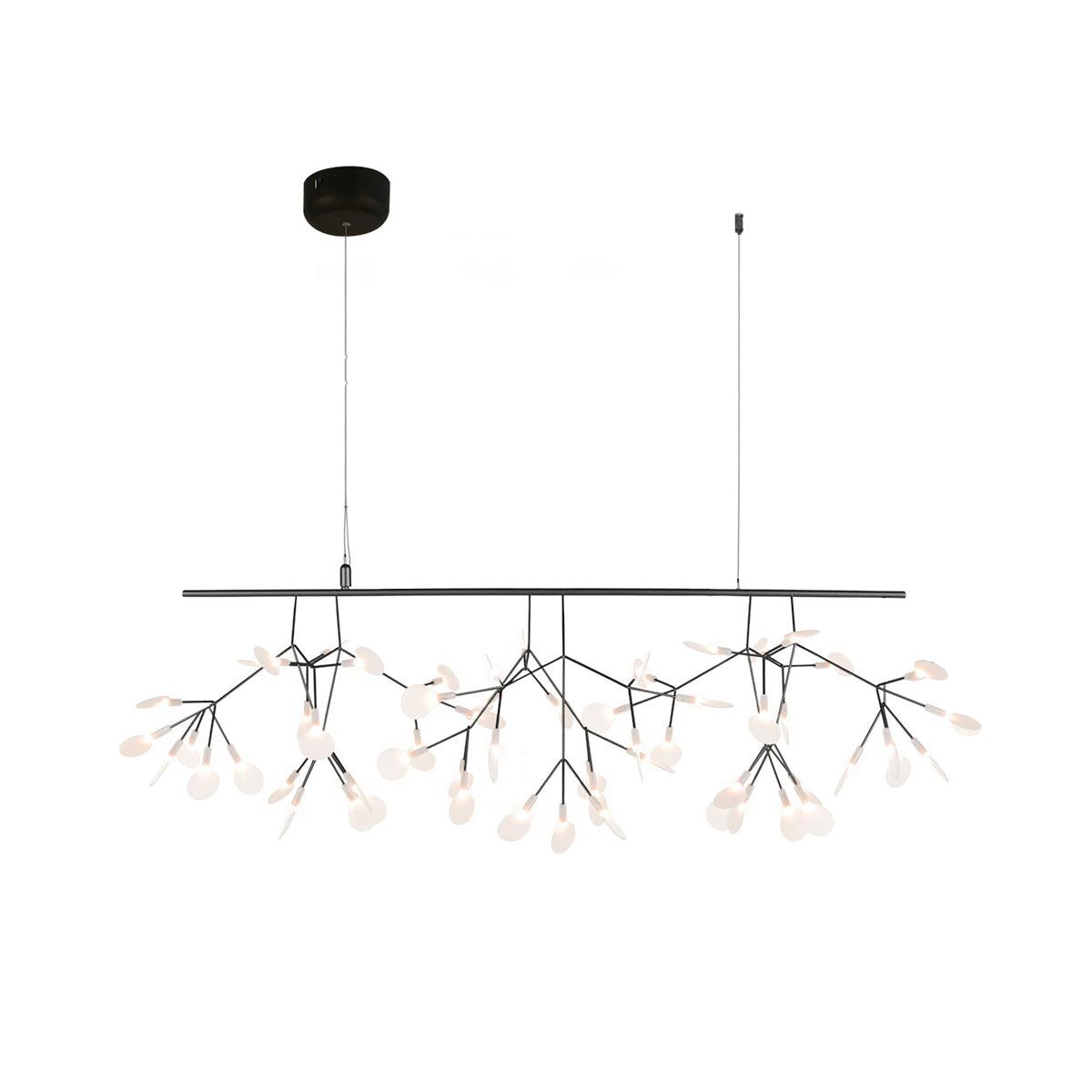 Glimmer | Firefly LED Chandelier, Modern Branch Chandelier, Dimmable Black Ceiling Light for Dining Room