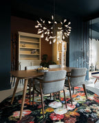 Glimmer | Firefly LED Chandelier, Modern Branch Chandelier, Dimmable Black Ceiling Light for Dining Room