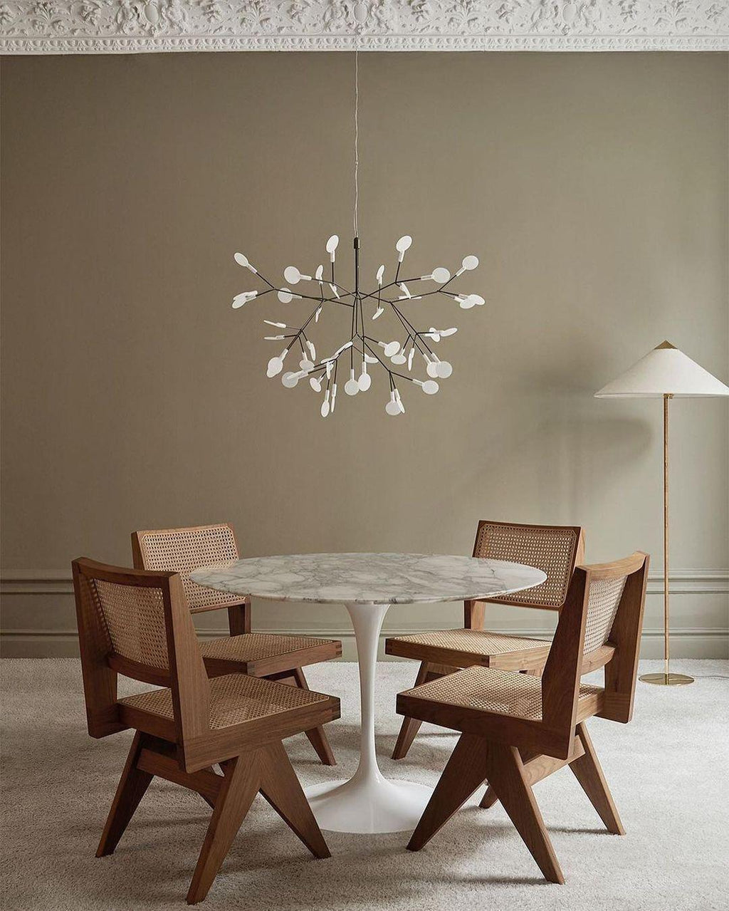 Glimmer | Firefly LED Chandelier, Modern Branch Chandelier, Dimmable Black Ceiling Light for Dining Room