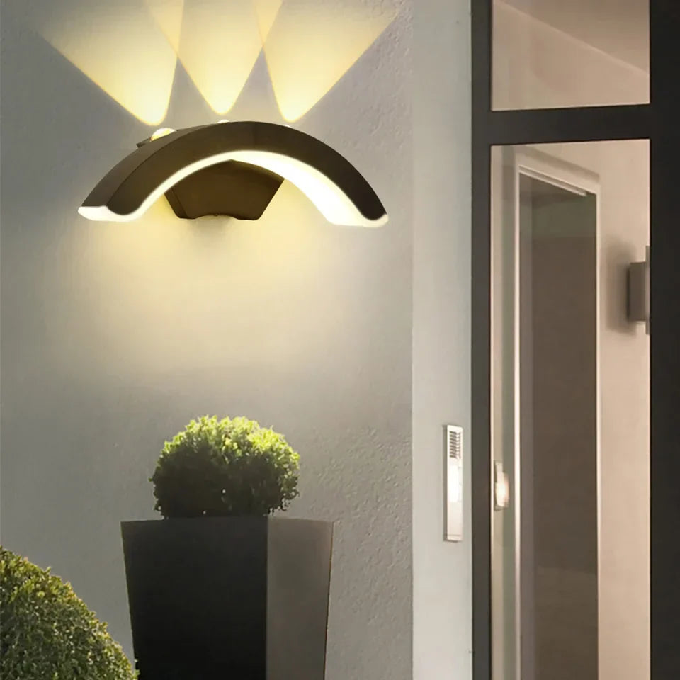 StormLite | Outdoor Wall Light, IP66 Waterproof LED Exterior Wall Lamp, Modern Black Porch Light