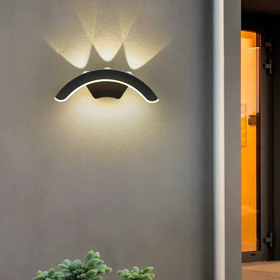 StormLite | Outdoor Wall Light, IP66 Waterproof LED Exterior Wall Lamp, Modern Black Porch Light