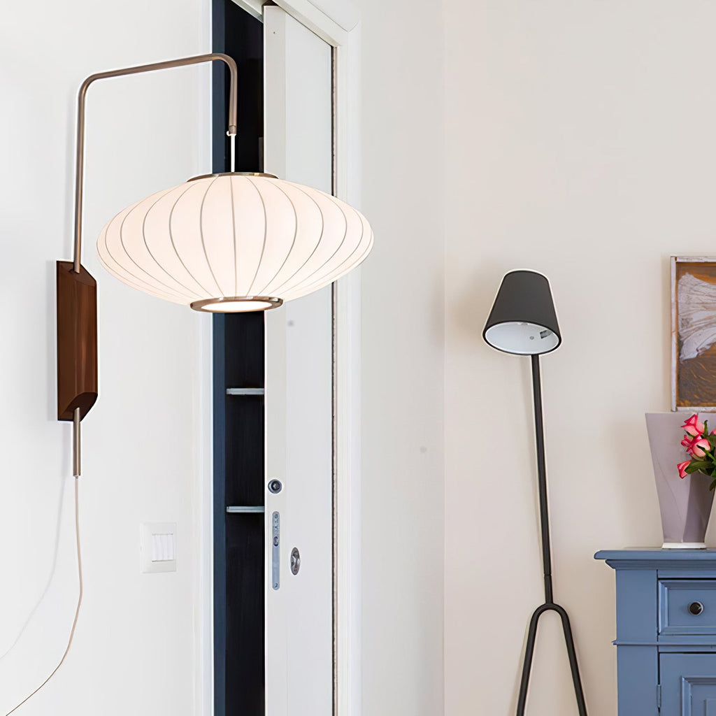 Bubble Ball | Plug In Wall Sconce, Mid Century Swivel Wall Lamp, Globe Bedside Reading Light