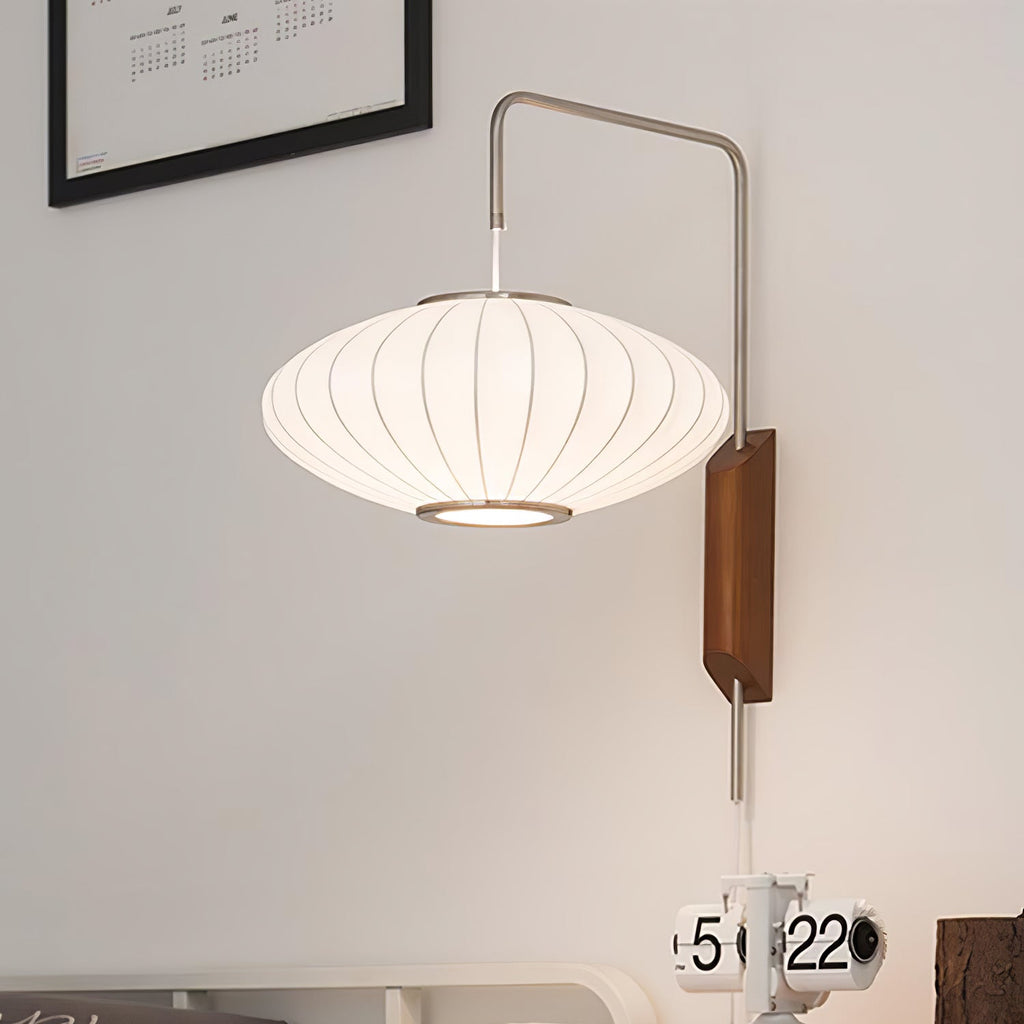 Bubble Ball | Plug In Wall Sconce, Mid Century Swivel Wall Lamp, Globe Bedside Reading Light