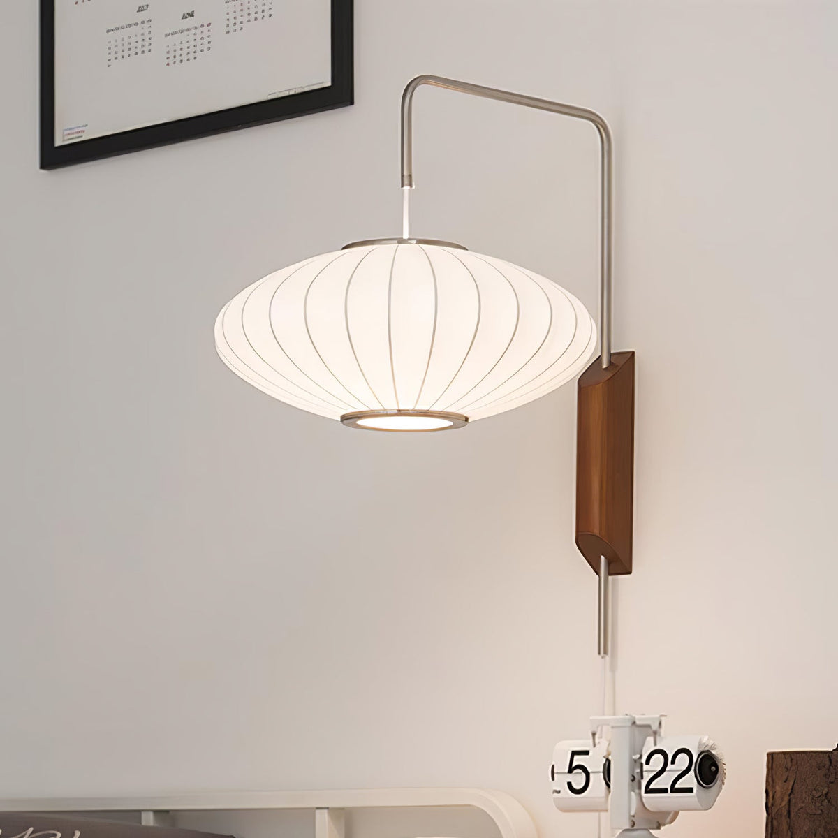 Bubble Ball | Plug In Wall Sconce, Mid Century Swivel Wall Lamp, Globe Bedside Reading Light