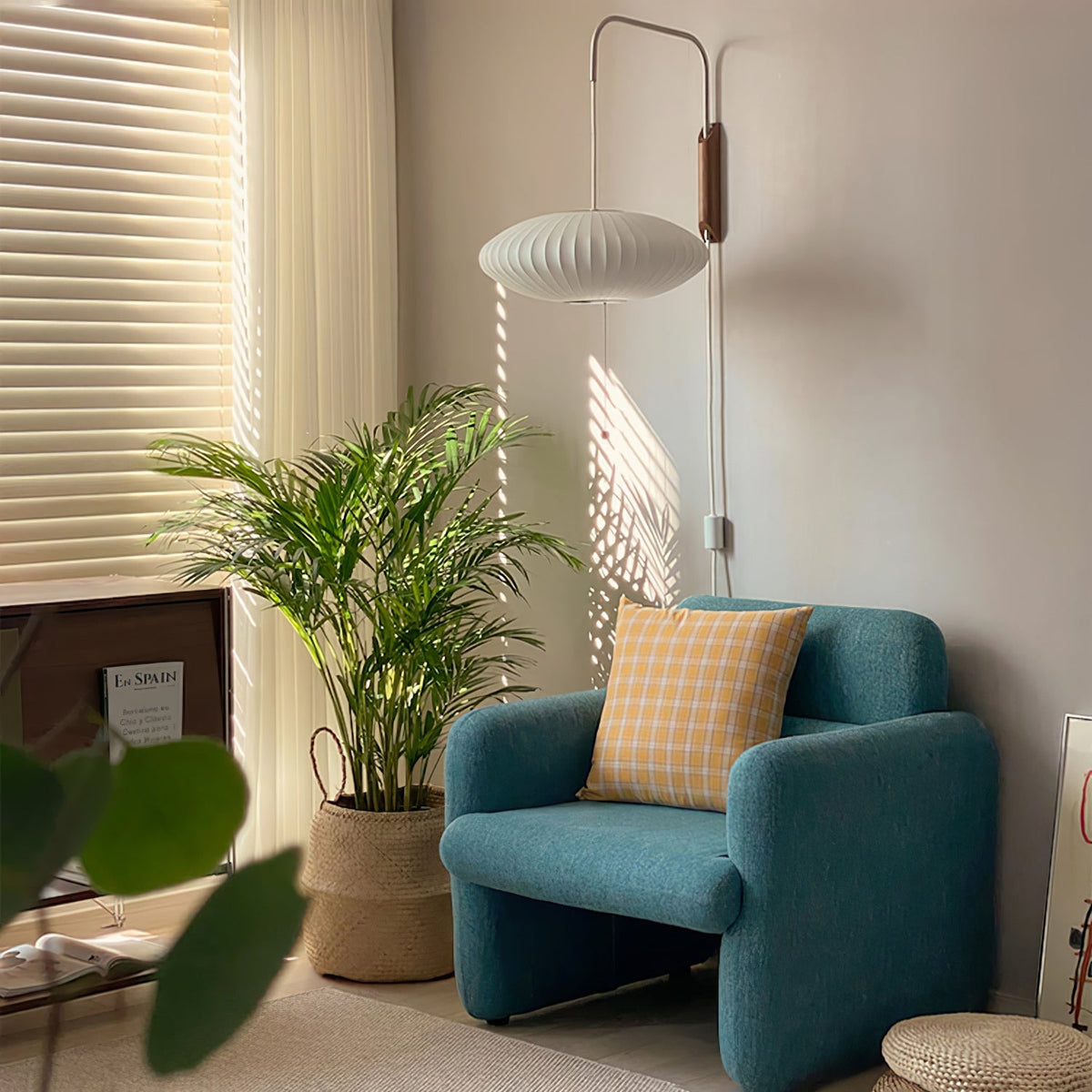 Bubble Ball | Plug In Wall Sconce, Mid Century Swivel Wall Lamp, Globe Bedside Reading Light