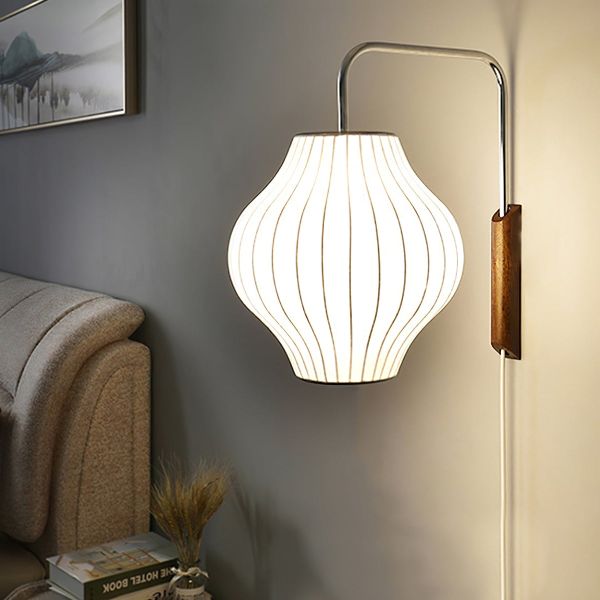Bubble Ball | Plug In Wall Sconce, Mid Century Swivel Wall Lamp, Globe Bedside Reading Light