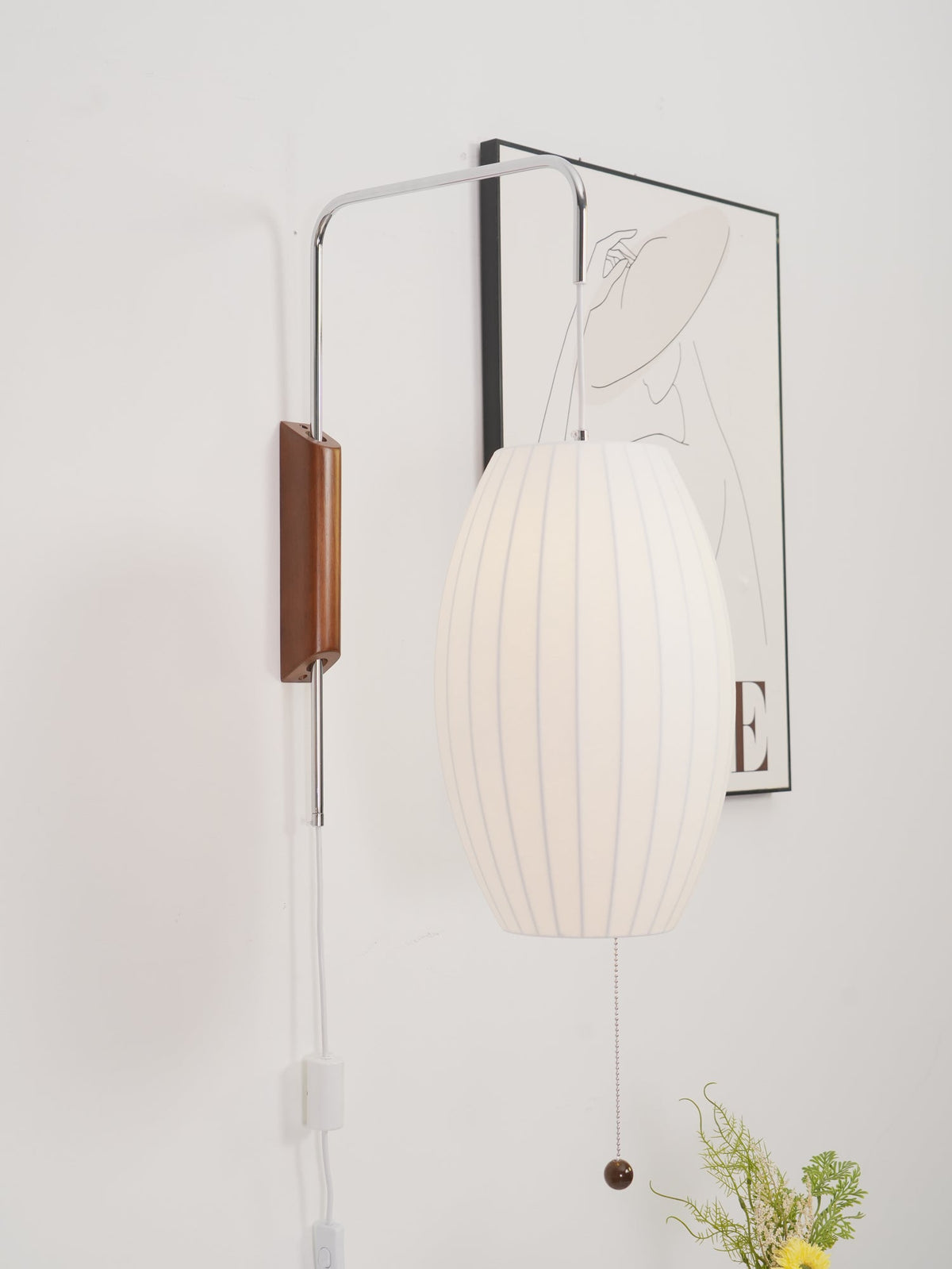 Bubble Ball | Plug In Wall Sconce, Mid Century Swivel Wall Lamp, Globe Bedside Reading Light
