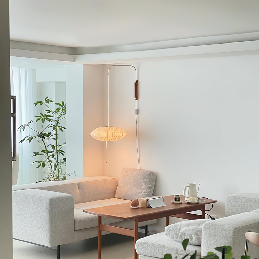 Bubble Ball | Plug In Wall Sconce, Mid Century Swivel Wall Lamp, Globe Bedside Reading Light