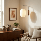 Bubble Ball | Plug In Wall Sconce, Mid Century Swivel Wall Lamp, Globe Bedside Reading Light