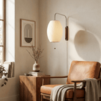 Bubble Ball | Plug In Wall Sconce, Mid Century Swivel Wall Lamp, Globe Bedside Reading Light
