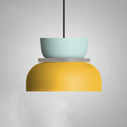 Sorbet | Colorful Pendant Light, Two Tone Metal Dome Hanging Lamp for Kitchen Island and Dining Room