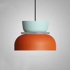 Sorbet | Colorful Pendant Light, Two Tone Metal Dome Hanging Lamp for Kitchen Island and Dining Room