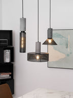 Concrete | Industrial Pendant Light, Cement Hanging Lamp for Kitchen Island, Dining Table and Bar