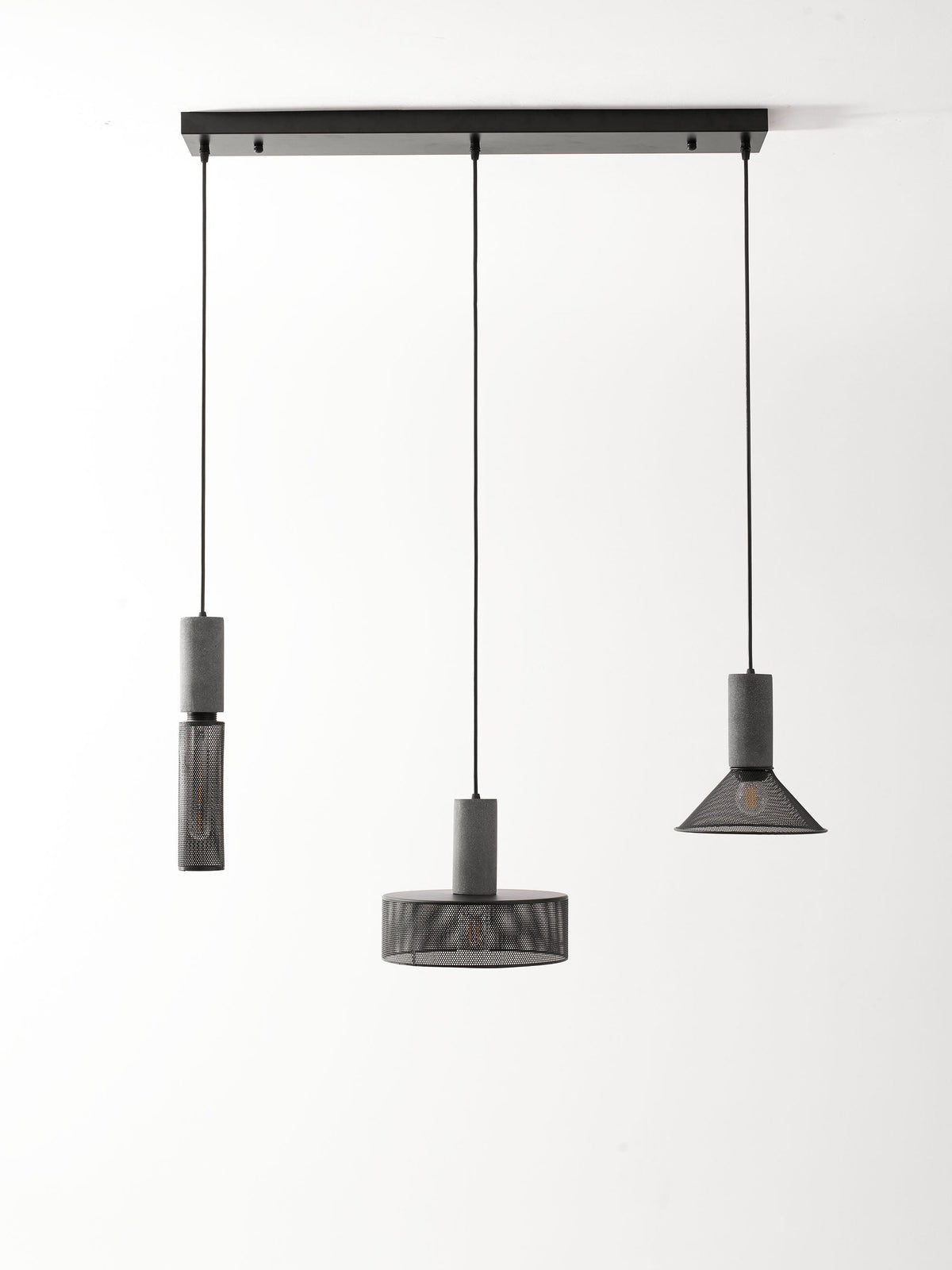 Concrete | Industrial Pendant Light, Cement Hanging Lamp for Kitchen Island, Dining Table and Bar